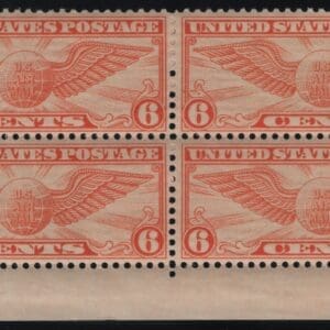 Scott# C19 "WINGED GLOBE" MNH PLATE BLOCK (4) NICELY CENTERED