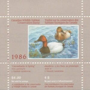 Scott# FWH2 CANADA "DUCK STAMP"1986 CANADA PRESENTATION BOOK, MNH