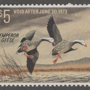Scott# RW39 "DUCK STAMP" 1972 "EMPEROR GEESE" MNH SINGLE NICELY CENTERED