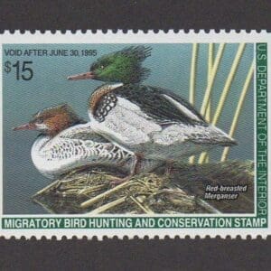 Scott# RW61 "DUCK STAMP" 1994 "RED BREASTED MERGANSER" MNH