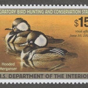 Scott# RW72 DUCK STAMP 2005 HOODED MERGANSERS MNH-NICELY CENTERED