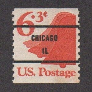 Scott# 1518 "LIBERTY BELL" CHICAGO PRE-CANCEL, NICELY CENTERED