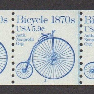 Scott# 1901 "BICYCLE" PNC5, PLATE #3, MNH, NICELY CENTERED