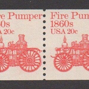 Scott# 1908 "FIRE PUMPER" MNH COIL PAIR, NICELY CENTERED