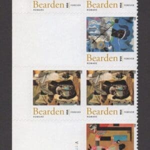 Scott# 4566-69 "ROMARE BEARDEN - ARTIST" S/A PLATE BLOCK (6) MNH