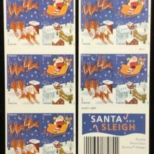 Scott# 4712-15 "SANTA & SLEIGH" S/A BOOKLET PANE (20) MNH