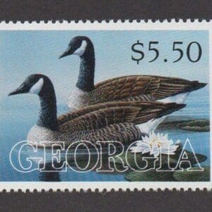 Scott# GA3 "CANADA GEESE" GA STATE DUCK STAMP + FLEETWOOD PAGE