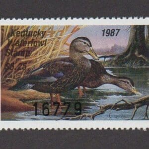 Scott# KY3 "AMERICAN BLACK DUCKS" KY STATE DUCK STAMP + FLEETWOOD PAGE