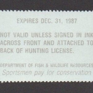 Alternative view of Scott# KY3 "AMERICAN BLACK DUCKS" KY STATE DUCK STAMP + FLEETWOOD PAGE