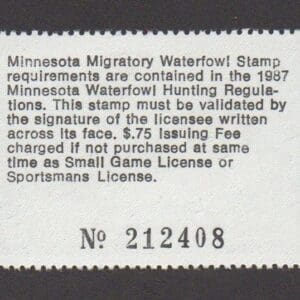 Alternative view of Scott# MN11 "COMMON GOLDENEYE" MN STATE DUCK STAMP + FLEETWOOD PAGE