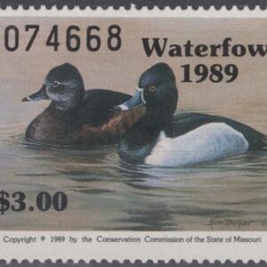 Scott# MO11 "RING NECK" MO STATE DUCK STAMP