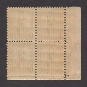 Alternative view of Scott# WS10 WAR SAVINGS $1.00 PLATE BLOCK (4) MNH, WELL CENTERED