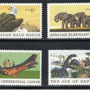 Scott# 1387-90 "NATURAL HISTORY" SINGLES SET (4) MNH, NICELY CENTERED