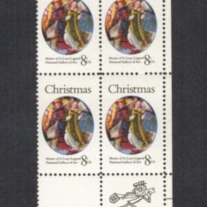 Scott# 1471 "MARY, QUEEN of HEAVEN" MNH ZIP BLOCK (4)