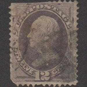 Scott# 151 "CLAY" NAT'L BANKNOTE, CORK CANCEL GRADE B FILLER