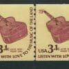 Scott# 1613 "GUITAR" AMERICANA SERIES COIL LINE PAIR, MNH
