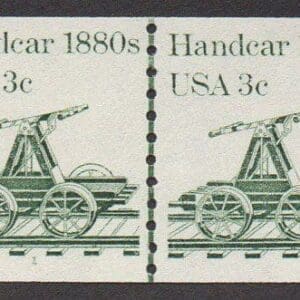 Scott# 1898 "HANDCAR" MNH LINE PAIR + PLATE# 1 NICELY CENTERED