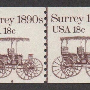 Scott# 1907 "SURREY" TRANSPORTATION SERIES COIL LINE PAIR
