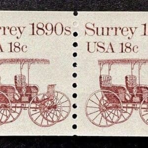 Scott# 1907 "SURREY" TRANSPORTATION SERIES COIL PAIR, MNH