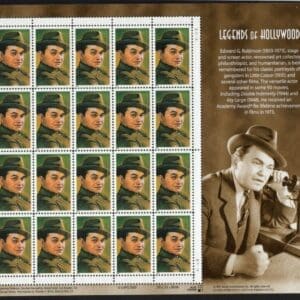 Scott# 3446 "EDWARD G ROBINSON" FULL SHEET (20) MNH, NICELY CENTERED