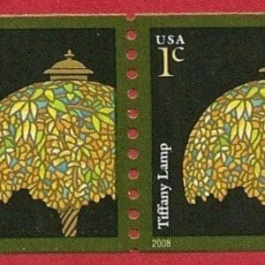 Scott# 3758A "TIFFANY LAMP" COIL PAIR, MNH, NICELY CENTERED