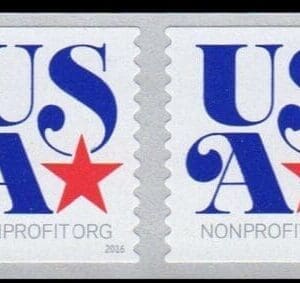 Scott# 5061 "USA NONPROFIT" S/A MNH COIL PAIR, NICELY CENTERED