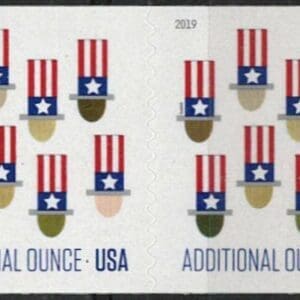 Scott# 5341 "UNCLE SAM'S HAT" COIL PAIR, MNH, NICELY CENTERED