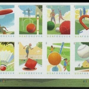 Scott# 5627-34 "BACKYARD GAMES" MNH PLATE BLOCK (8) NICELY CENTERED