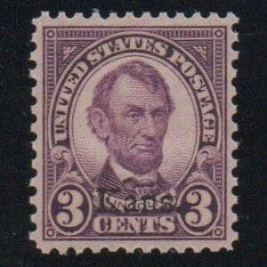 Scott# 661 "LINCOLN" MNH KANSAS OVERPRINT, CHOICE CENTERING