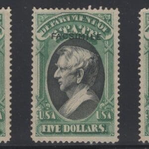 Scott# O68, O69, O71 "WM SEWARD" STATE DEPT FACSIMILES LOT (3)