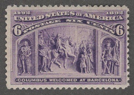 Scott# 235 "COLUMBIAN" MNH, DEEP CRISP COLOR