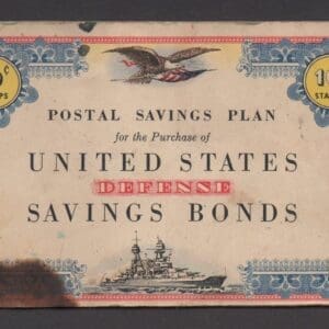 FORM PS 333-10A POSTAL WAR SAVINGS BONDS STAMP DEPOSIT ALBUM-USED