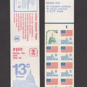 Scott# 1623A (1590-1623) BK131 BOOKLET (8) FLAG OVER CAPITOL/CAPITOL