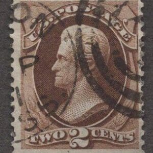 Scott# 157 "JACKSON" BOSTON CDS & BULLSEYE CANCELS, NICELY CENTERED