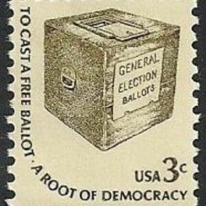 Scott# 1584 "EARLY BALLOT BOX" MNH SINGLE, VERY NICELY CENTERED