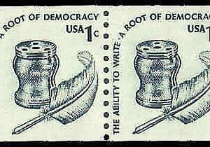 Scott# 1811 "INKWELL" MNH COIL PAIR, VERY NICELY CENTERED