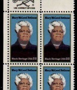 Scott# 2137 "MARY MCLEOD BETHUNE-EDUCATOR" MR ZIP BLOCK (4) MNH