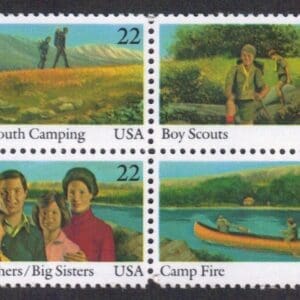 Scott# 2160-63 "YMCA-INTERNATIONAL YOUTH YEAR" MINT BLOCK (4)