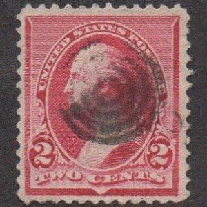 Scott# 220 "WASHINGTON" SON BULLSEYE CANCEL, NICELY CENTERED
