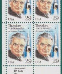 Scott# 2699 "DR T VON KARMAN-AEROSPACE SCIENTIST" MNH ZIP BLOCK (4)