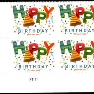 Scott#  5635 "HAPPY BIRTHDAY" PLATE BLOCK (4) NICELY CENTERED