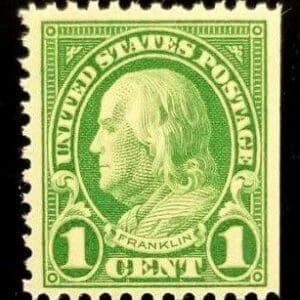 Scott# 632a "FRANKLIN" PERF 11 x 10.5 BOOKLET PANE SINGLE, MNH