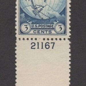 Scott# 753 WORLD MAP SPECIAL PRINTING PLATE # SINGLE, MNH, NGAI