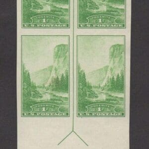 Scott# 756 "YOSEMITE" BOTTOM ARROW BLOCK (4) MNH, NGAI
