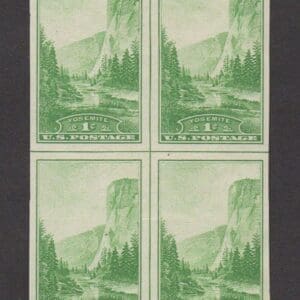 Scott# 769a "YOSEMITE" CROSS CENTERLINES BLOCK (4) MNH, NGAI