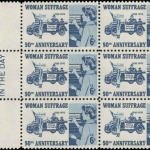 Scott# 1406 "WOMEN'S SUFFRAGE" MNH MAIL EARLY BLOCK (6) NICELY CENTERED