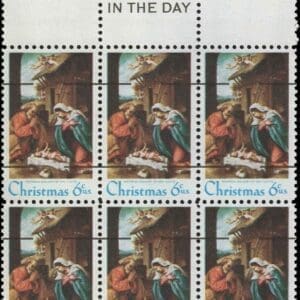 Scott# 1414A "CHRISTMAS NATIVITY" PRECANCEL MAIL EARLY BLOCK (6) MNH