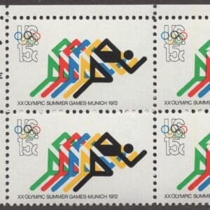 Scott# 1462 "20TH SUMMER OLYMPICS-RUNNING" ZIP BLOCK (4) MNH