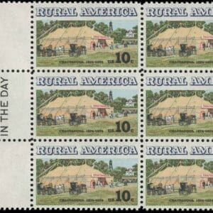Scott# 1505 "RURAL AMERICA - CHAUTAUQUA TENT" MAIL EARLY BLOCK (6) MNH
