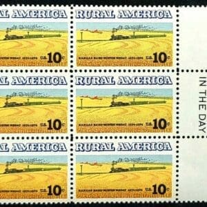 Scott# 1506 "RURAL AMERICA" MNH MAIL EARLY BLOCK (6) NICELY CENTERED